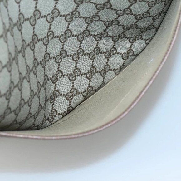 GUCCI GG Supreme Web Sherry Line Tote Bag PVC Beige Red 39 02 003 Auth - Picture 10 of 16